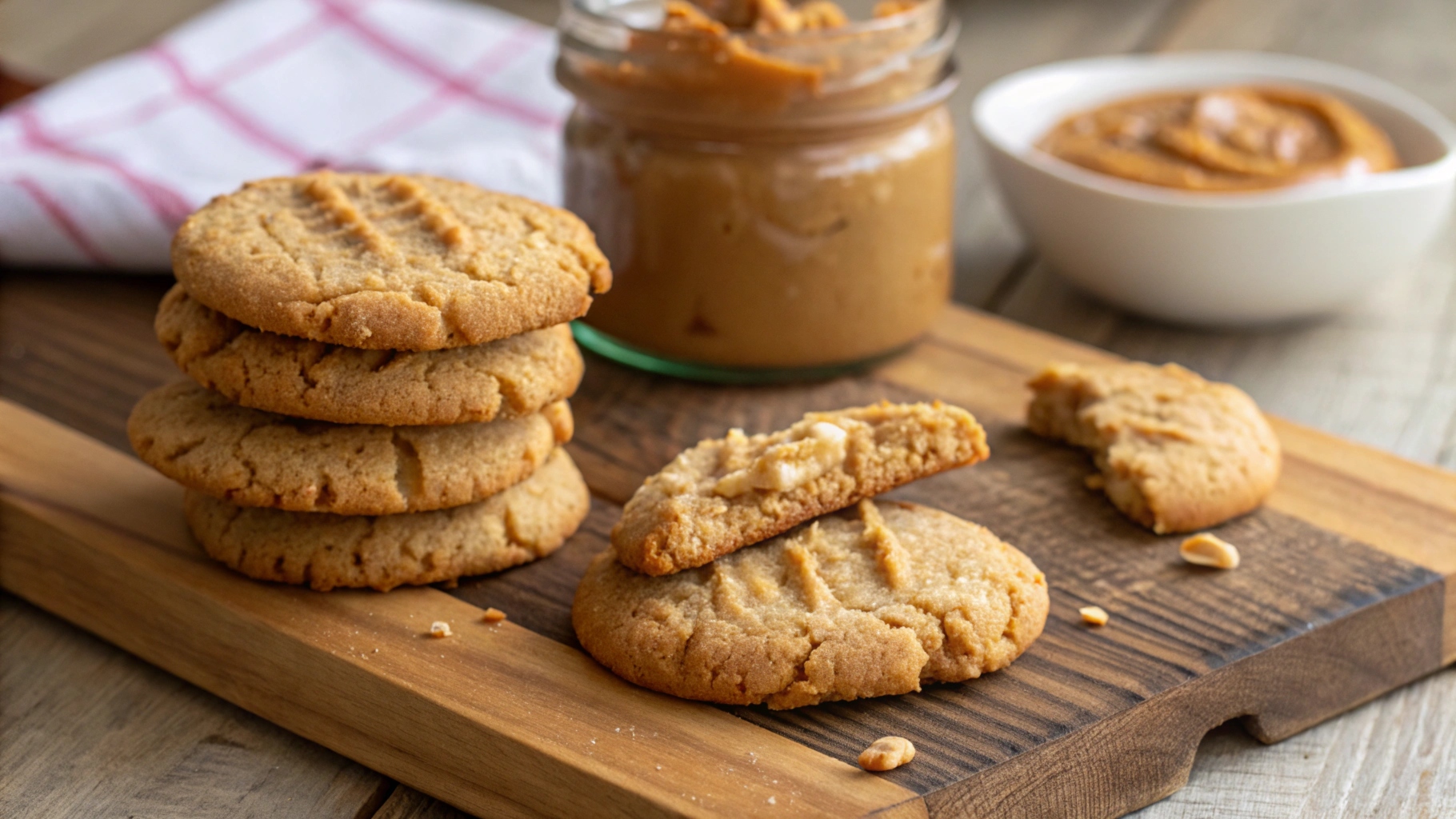 4 Ingredient Peanut Butter Cookies