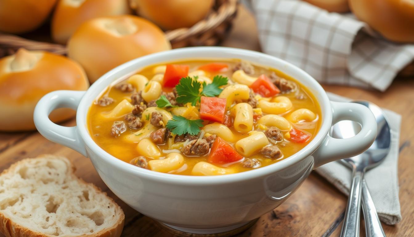 Cheeseburger Macaroni Soup