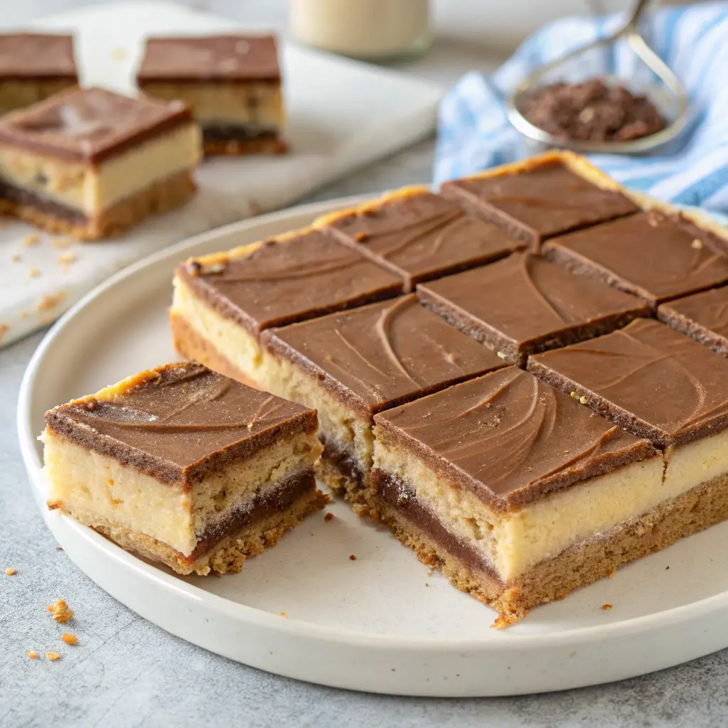 Nutella Cheesecake Bars