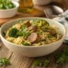 Chicken Sausage and Broccoli Orzo dish