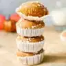 Delicious and healthy 57 calorie pumpkin spice muffins ready to be enjoyed.