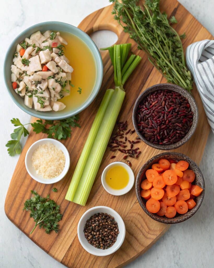 Wild Rice Soup ingredients