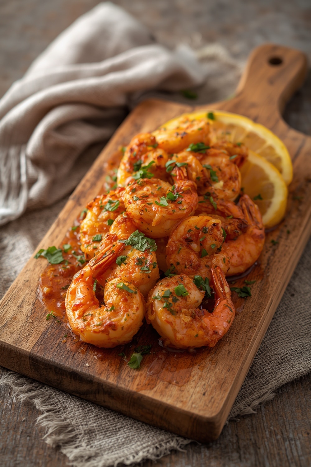 Spicy garlic shrimp