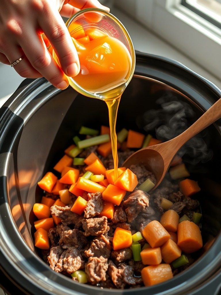 crockpot meals - cooking process