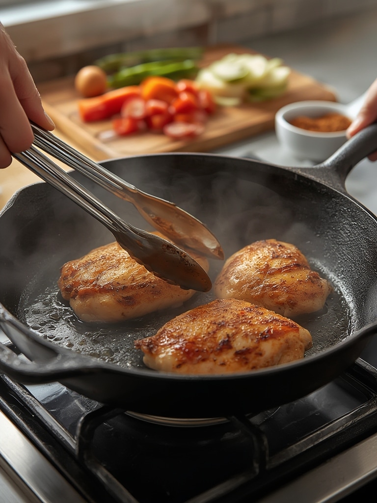 high protein dinners - cooking process