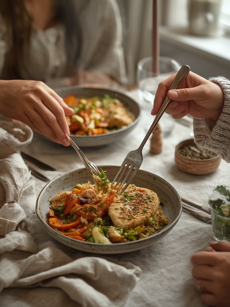 high protein dinners - serving suggestion