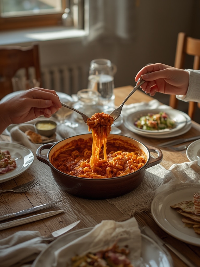 one pot pasta - serving suggestion