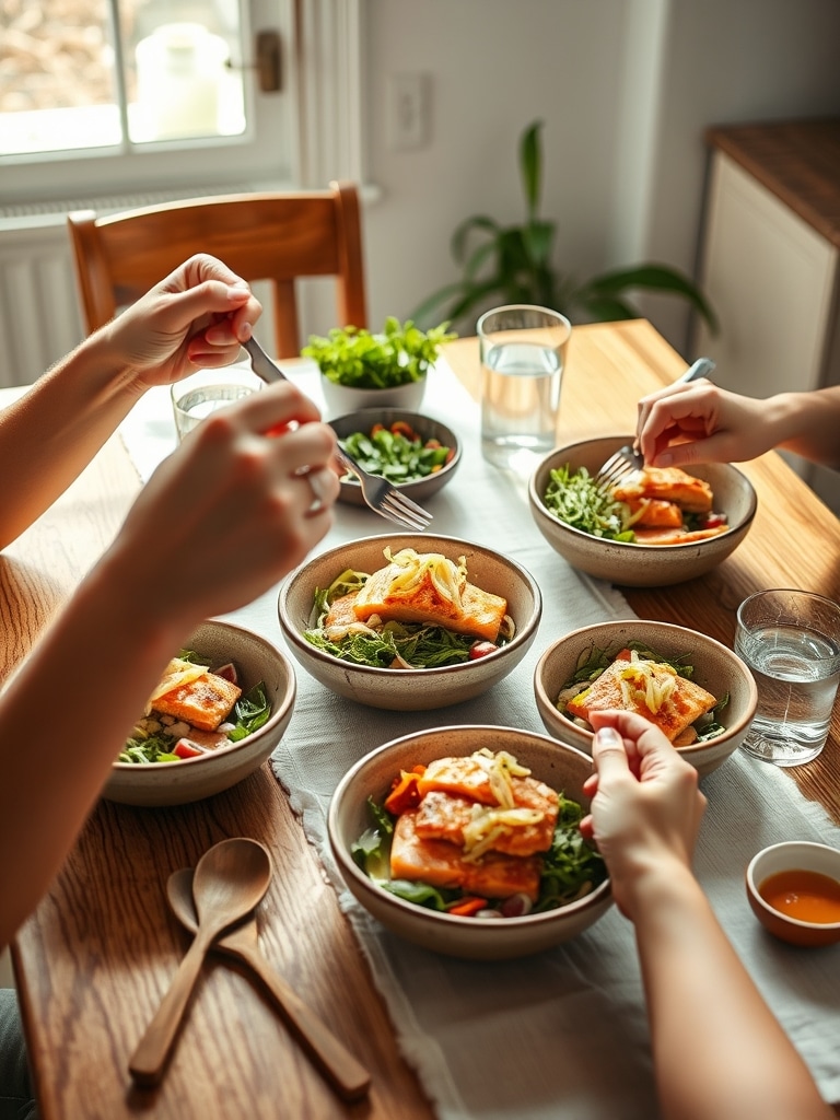 salmon bowls recipe - serving suggestion