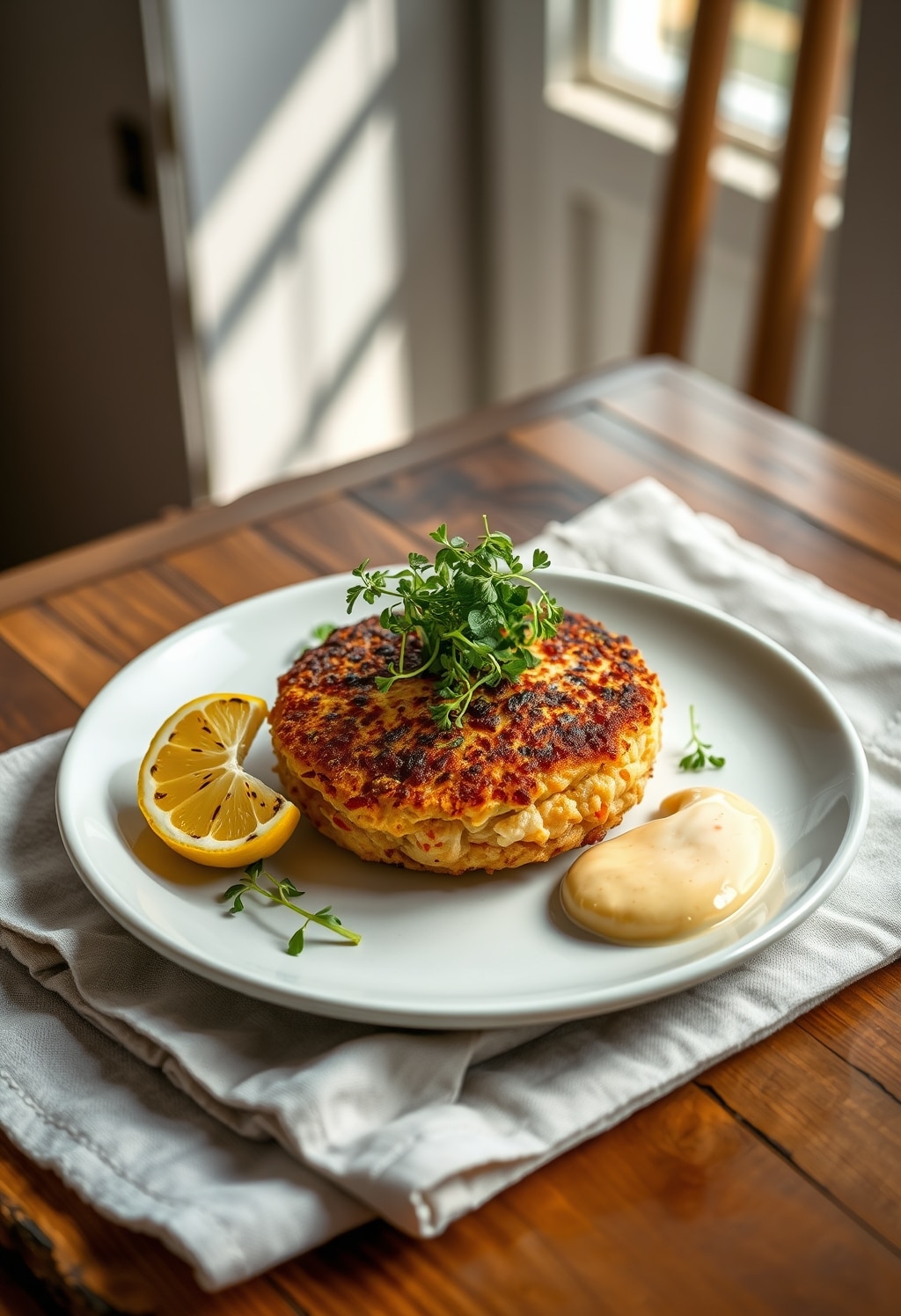 crab cakes recipe - finished dish presentation