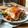 healthy salmon dinner