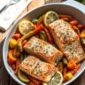 salmon with vegetables