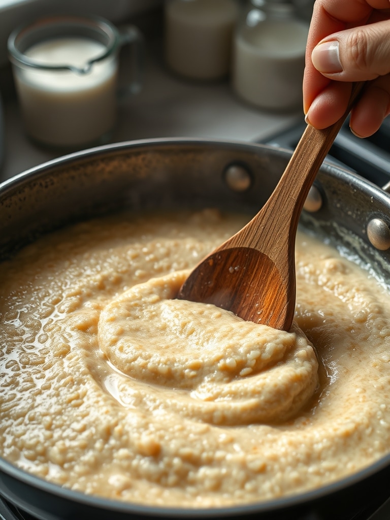 shrimp and grits - cooking process